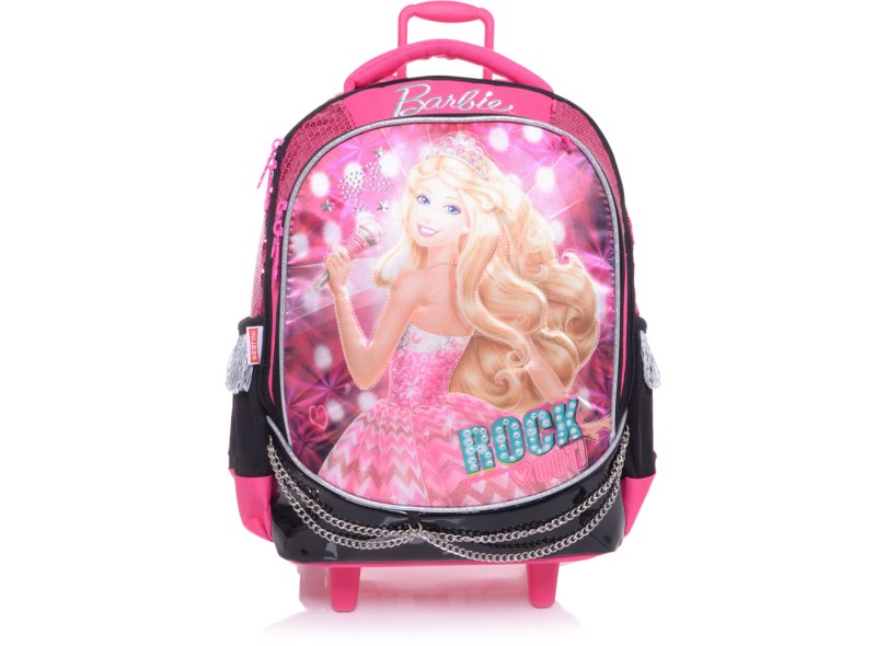 Mochila com Rodinhas Escolar Sestini Barbie Rock N' Royals 64342 G