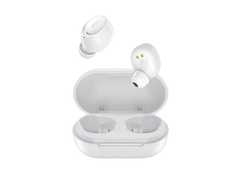 Fone de ouvido Bluetooth QCY T27 Branco, Modelo: BH23QT27A, CERTIFICADO ANATEL Nº:12273-23-03372