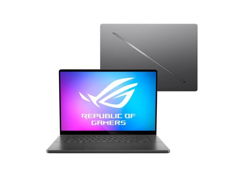 Notebook Gamer ROG Zephyrus G16 GA605WI RTX4070 AMD Ryzen AI 9 HX 370 32GB Ram 2TB SSD Windows 11 Home Tela 16&quot; OLED 240Hz Eclipse Gray - QR062W