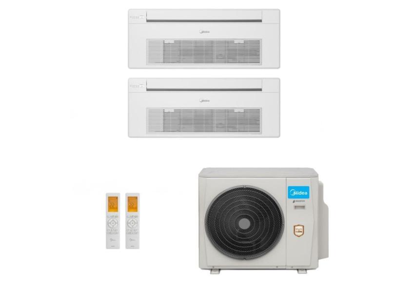 Ar-Condicionado Multi Split Inverter Midea 42.000 (2x Evap Cassete 1 Via 18.000) Quente/Frio 220V