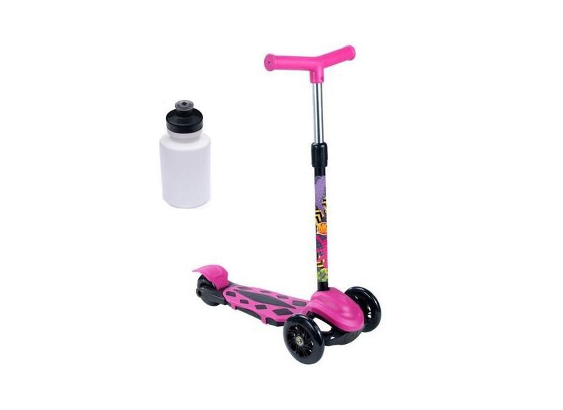 Patinete Dm Toys Radical Power Rosa Para Crianças E Squeeze