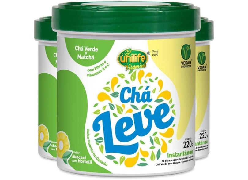 Kit Com 3 Chá Verde E Matcha Leve 220g Unilife