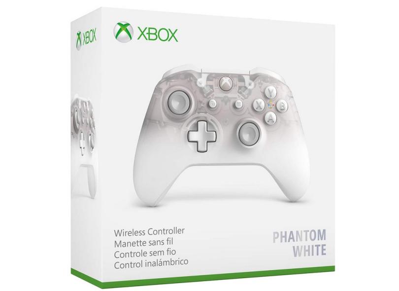 Controle Xbox One sem Fio Phantom White - Microsoft