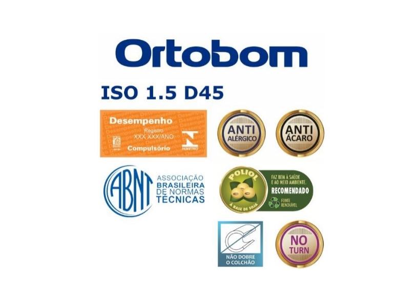 Colchão Casal Espuma Ortobom D45 Physical ISO 150 138 x 18 x 188 cm