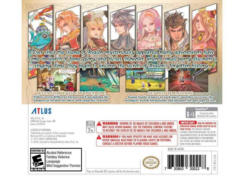 Jogo The Legend of Legacy Atlus Nintendo 3DS