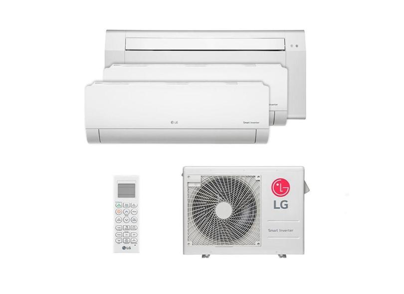 Ar Condicionado Multi Split LG Inverter HW e Cassete 1 Via 24.000 Btus (2x Evap HW 9.000 e 1 Evap Cassete 1 Via 12.000) Quente/Frio 220V Monofásico