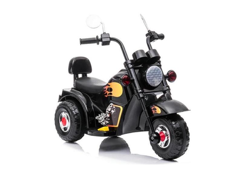 Mini Moto Elétrica 6V Infantil Preta C/ Farol - Zippy Toys