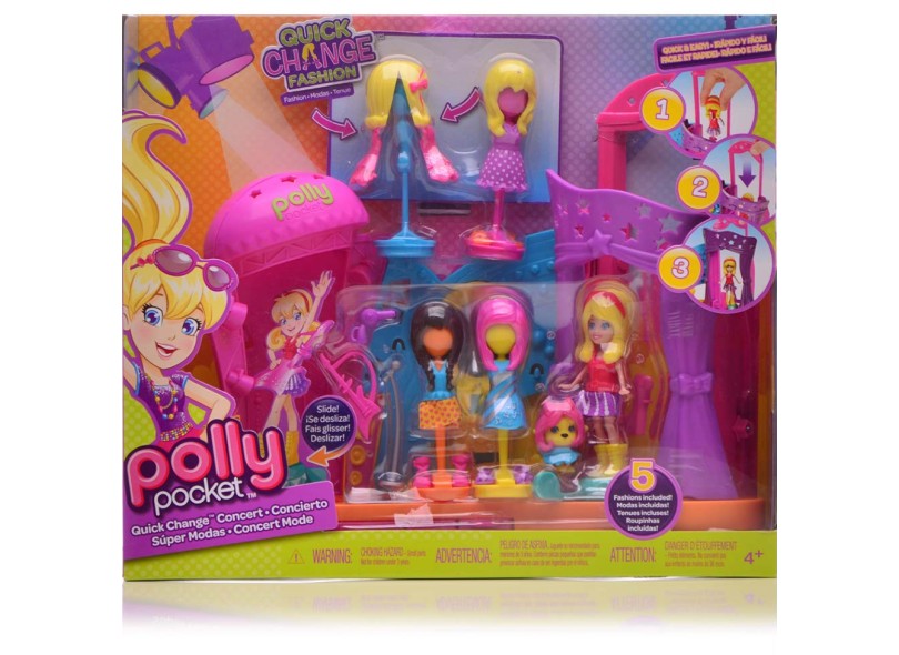 Boneca Polly Quick Change Fashion Mattel