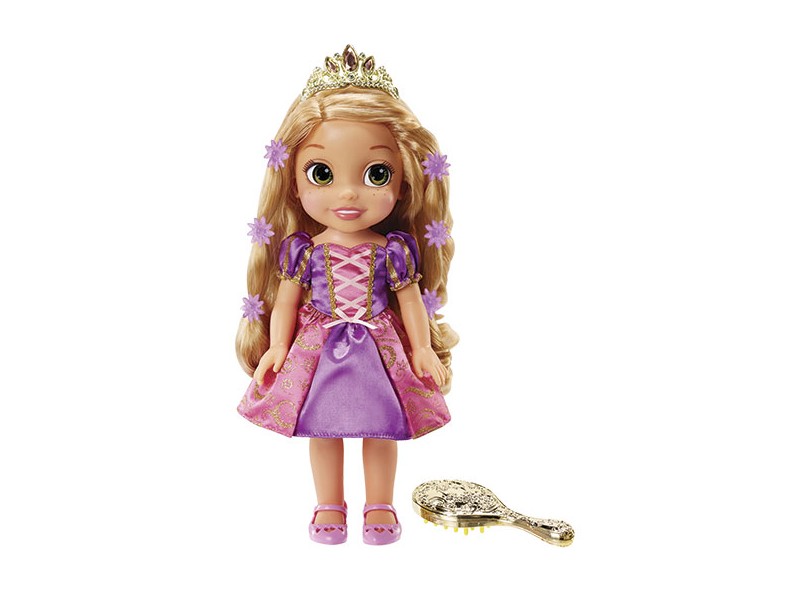 Boneca Princesas Disney Rapunzel Cabelos Brilhantes Sunny