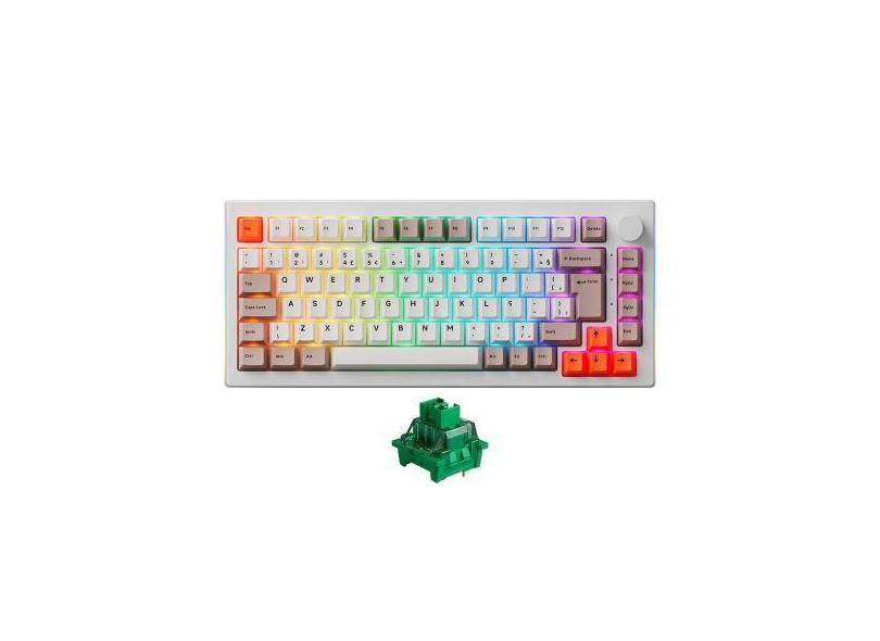 Teclado Akko 5075S Steam Engine Abnt2 Switch V3 Matcha Green