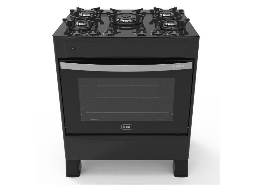 Fogão 5 Bocas a Gás Acendimento Automático Realce Glass Bivolt CR212