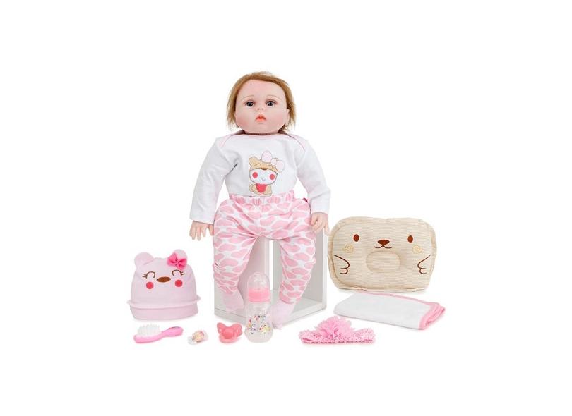 Boneca Reborn Bebê Neném Realista Menina Real 12 Itens 55cm em Promoção é  no Bondfaro