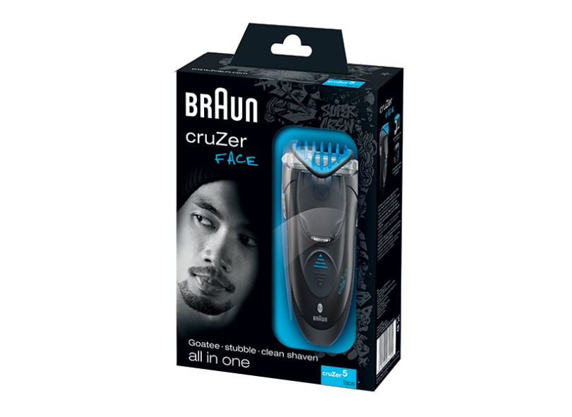 Barbeador Elétrico à Bateria recarregável Braun cruZer5 Face