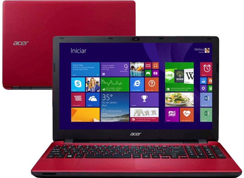 Notebook Acer Aspire E Intel Core i3 4005U 4ª Geração 4GB de RAM HD 1 TB LED 15,6" Windows 8.1 E5-571-3513