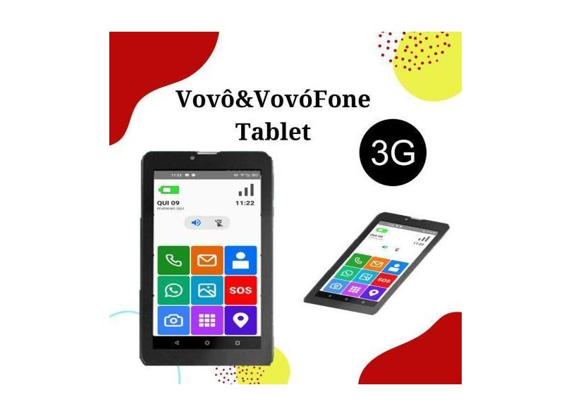 Tablet vovô&vovófone 32gb dual chip botão sos faz ligação - MULTILASER