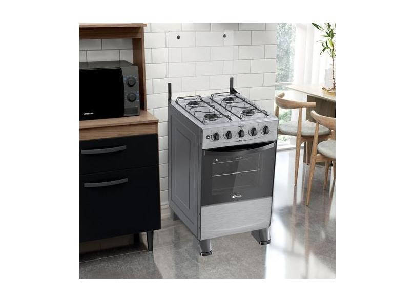Fogão De Piso A Gás 4 Bocas Acendimento Automático Delicato Plus Kroma