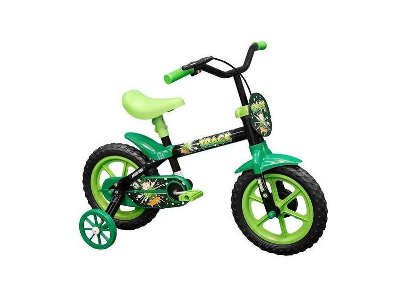 Bicicleta Infantil Aro 12 Arco Iris Preto/Verde - Track  Bikes