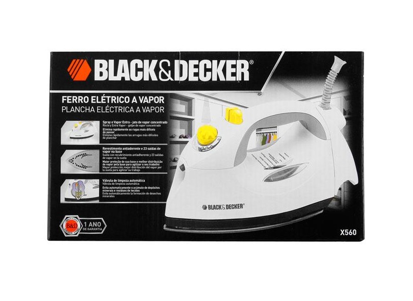 Ferro de Passar Roupas A Seco A Vapor Black&Decker X560