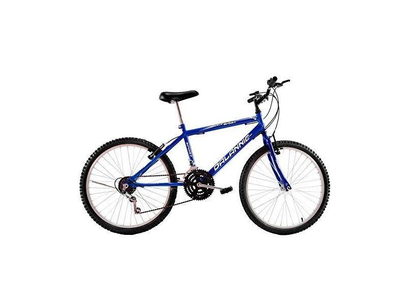 Bicicleta Aro 24 Masculina Sport 18 Marchas Azul