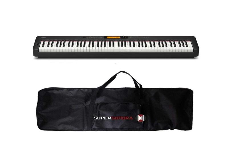 Piano Digital Casio CDP-S360 Preto - 88 Teclas + Capa