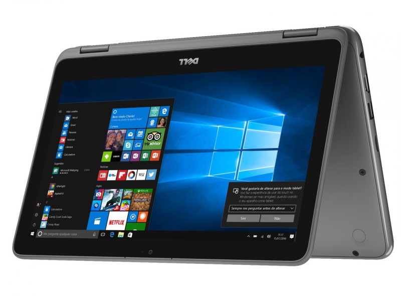 Notebook Conversível Dell Inspiron 3000 Intel Pentium N3710 4 GB de RAM 500 GB 11.6 " Touchscreen Windows 10 I11-3168-A10