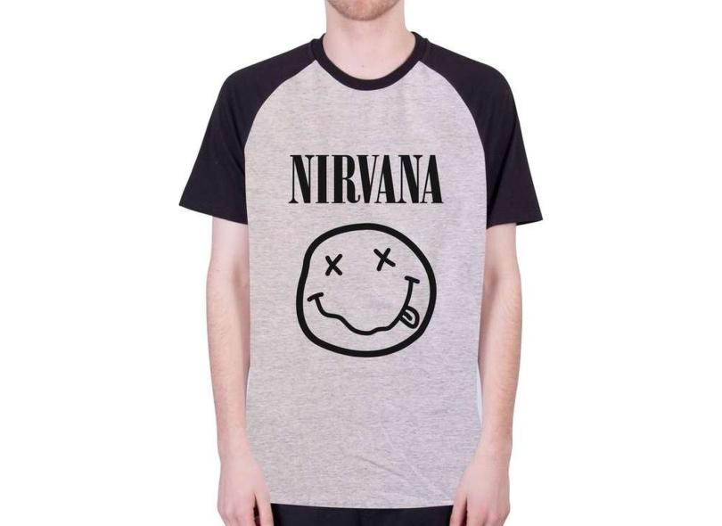 Camiseta Banda Nirvana Camisa Rock 100% algodão em Promoção na