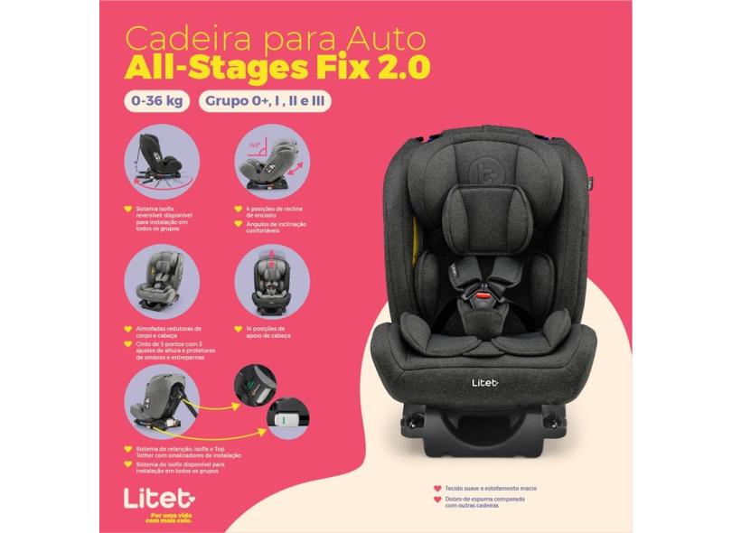 Cadeira para Auto Isofix De 0 a 36 kg - Litet