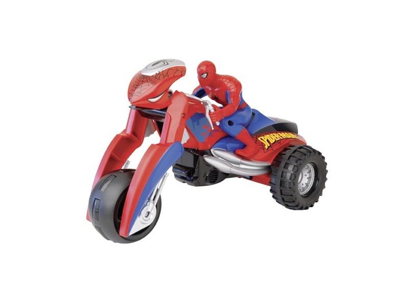 Moto de Controle Remoto DTC Spiderman Spider Bike