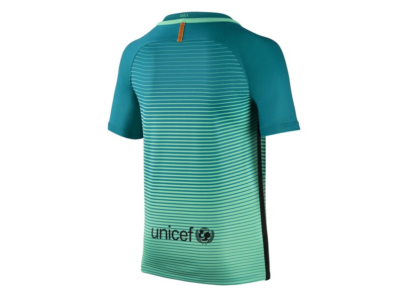 Camisa Torcedor infantil Barcelona III 2016/17 sem Número Nike