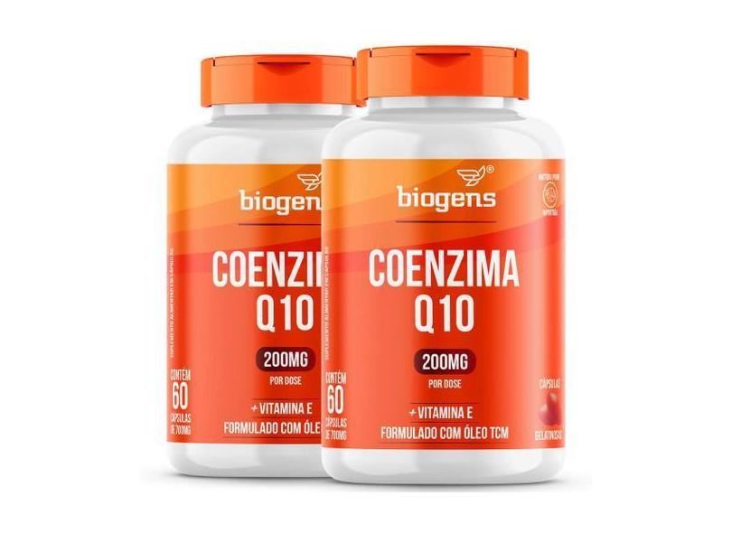 Biogens Kit 2X Coenzima Q10 200Mg + Vitamina E 60 Caps