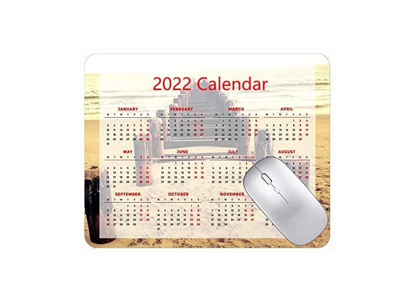 Mouse pad para jogos com design especial 2022, mouse pad para praia, cais de madeira, base de borracha antiderrapante