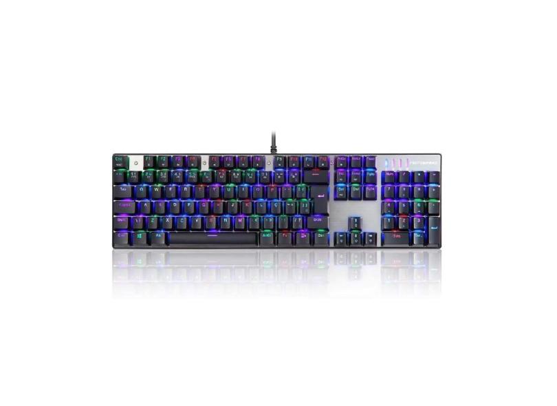 Teclado Mecânico Gamer Motospeed Outemu Switch Vermelho rgb ABNT2 Preto - CK104BLACK