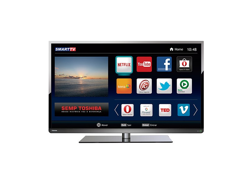 TV LED 40" Smart TV Semp Toshiba Full HD 3 HDMI 40L5400