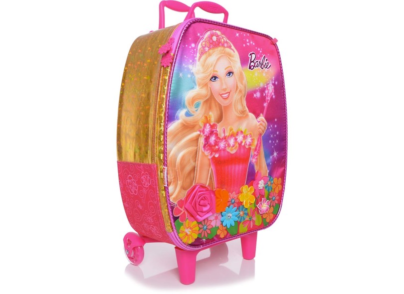 Mochila Escolar Sestini com Carrinho Barbie e o Portal Secreto