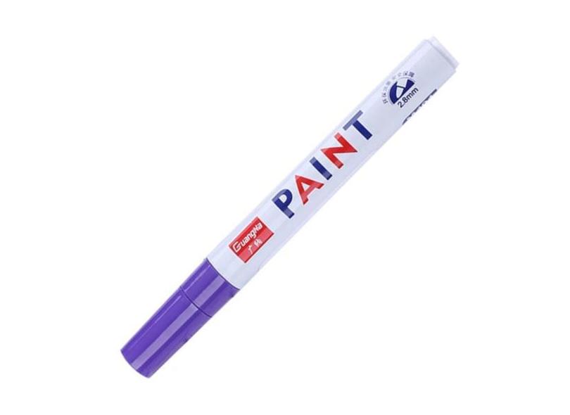 Caneta Paint Mark Pinta Metal Plástico Sola Tênis Pneu, Roxo