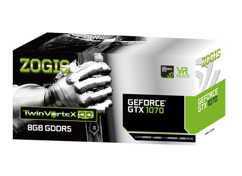 Placa de Video NVIDIA GeForce GTX 1070 8 GB GDDR5 256 Bits Zogis ZO1070-8GD5TV