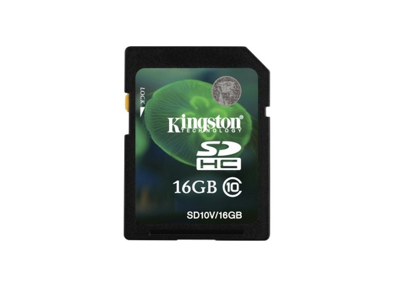 Cartão de Memória SDHC Kingston 16 GB SD10V/16GB
