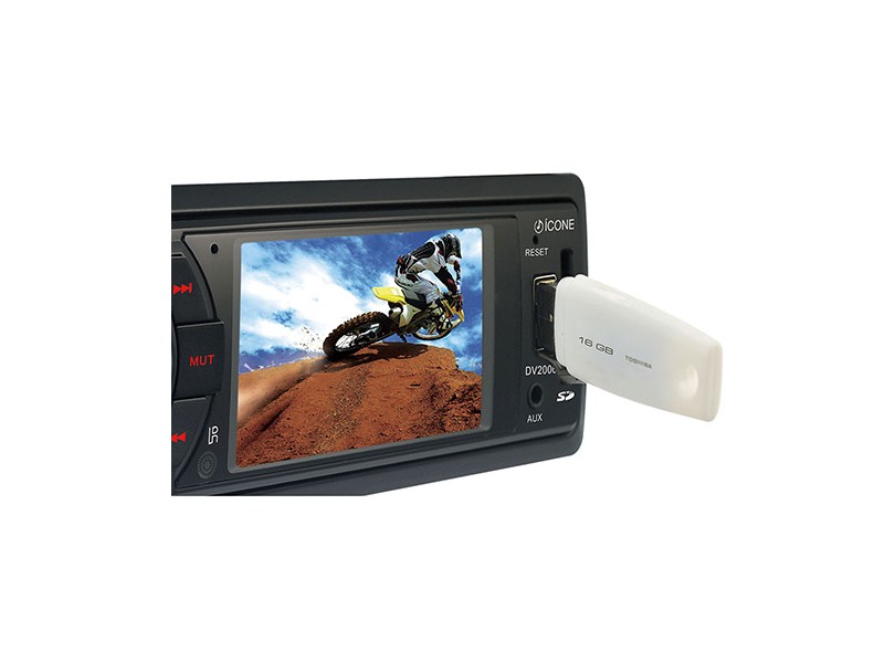 DVD Player Automotivo Ícone Tela 3 " USB DV2006