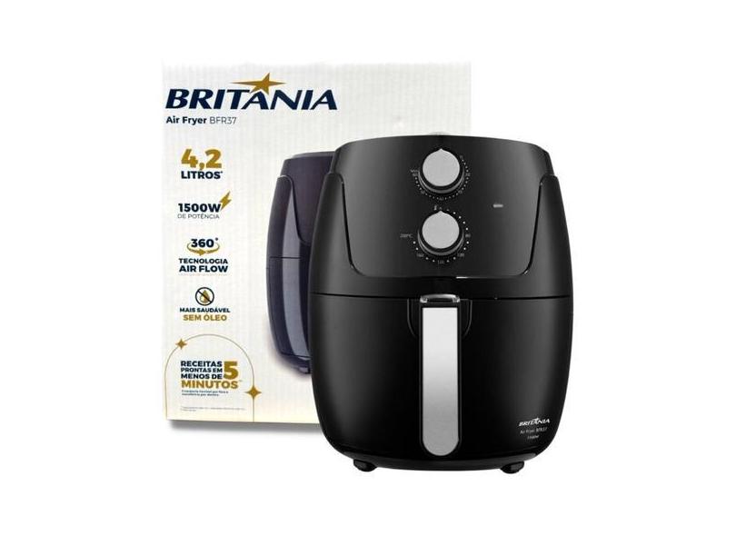 Fritadeira Air Fryer 4,2 Litros Bfr37 220v Britânia Preto BFR37