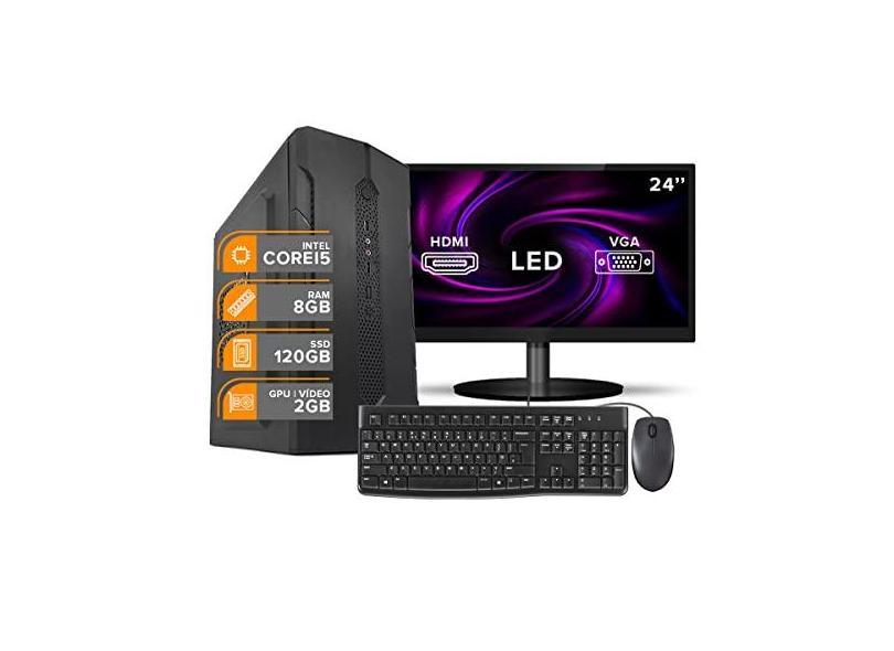 Computador Completo i7 6Ger 8Gb SSD120Gb Monit24 Video 2Gb