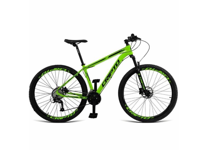 Bicicleta Aro 29 Cripto 21 Marchas Freios Disco C- Suspensão - Verde-preto - 15&quot; Verde-preto