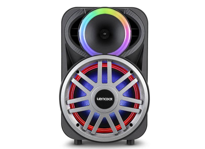 Caixa de Som Portátil Lenoxx LCA8 300W Bluetooth Com Led