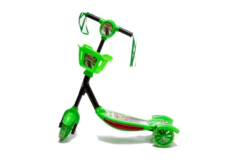 Patinete Infantil Verde Dinossauro dm Toys