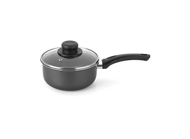 Panela 16 Centímetros Tampa de Vidro Aluminio Antiaderente Linha Gourmet Multiflon