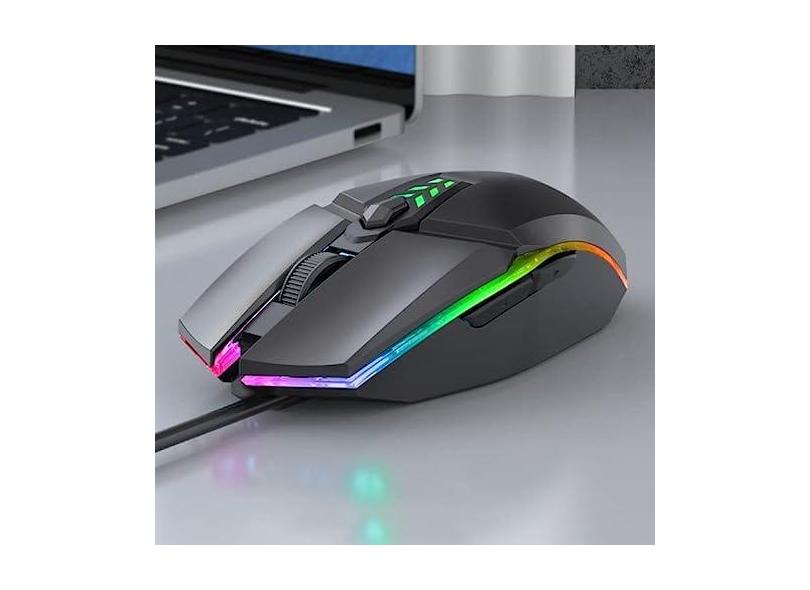 Acessórios para computador S700 Luz colorida Luz de escritório com fio USB mouse