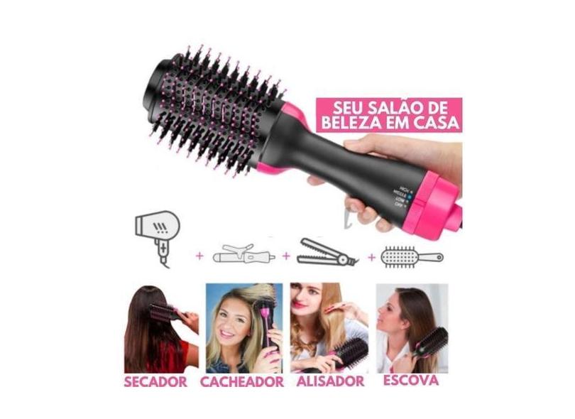 Escova Secadora e Alisadora de Cabelo 3 em 1 - NV - MKB