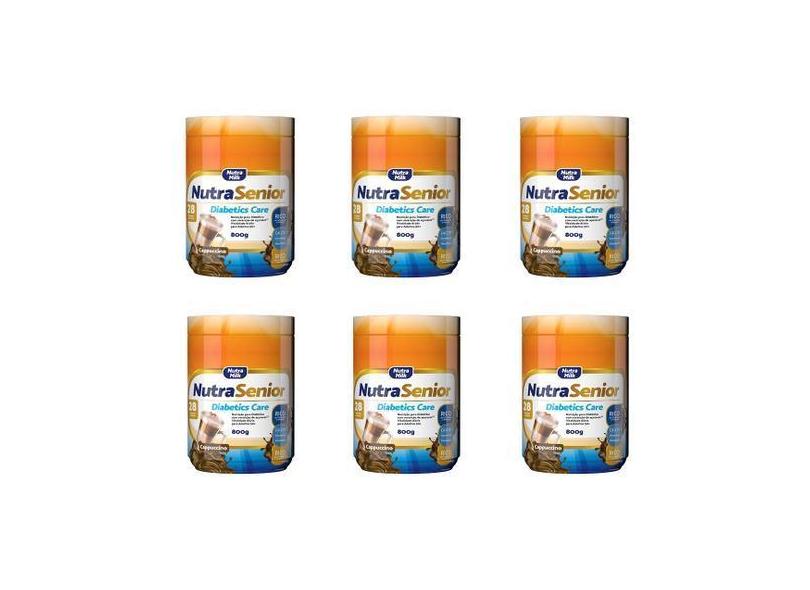 Kit 6X Nutra Senior Adulto 50+ Diabetics Care Complemento Alimentar 80