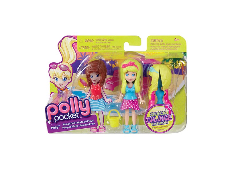 Boneca Polly Polly Pocket Fashion Clip Snap Mattel