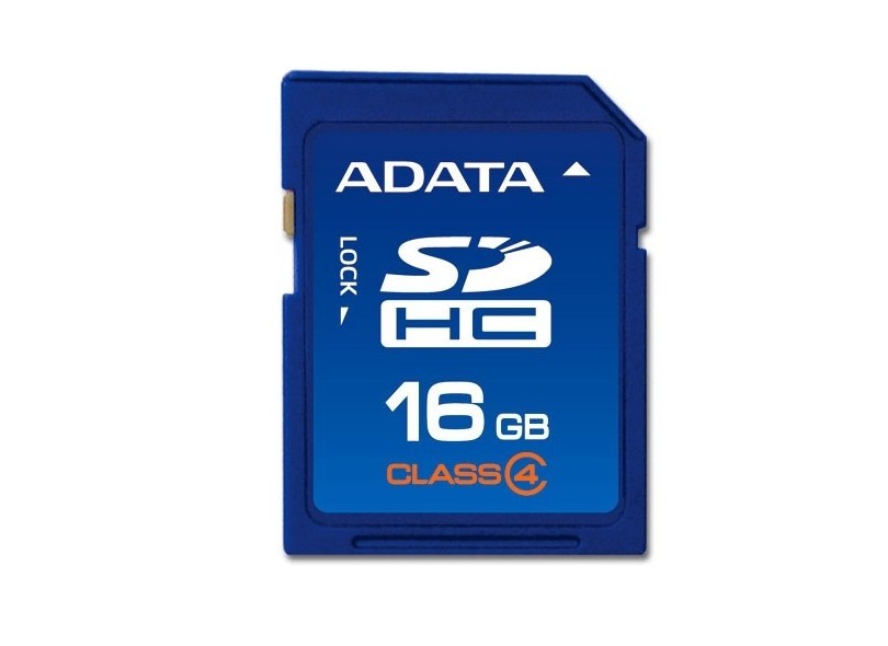 Cartão de Memória SDHC Adata 16 GB ASDH16GCL4-R