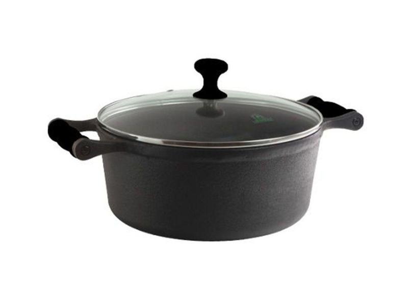 Caçarola Ferro Alça Silicone  Tampa Vidro 5,2 Lts 26Cm